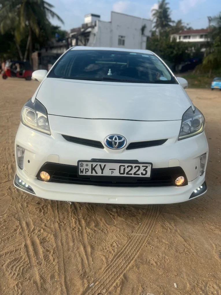 Toyota Prius front view with headlights - clean and modern